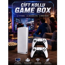 Mossem 3D Çift Oyun Kollu 4K Hd Ekran Nostaljik 20.000 Oyunlu Beyaz Game Box