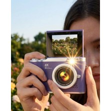 Mossem Flip Ekranlı Dijital Kamera 4K Video 48 Mp Güzelleştirme Modu