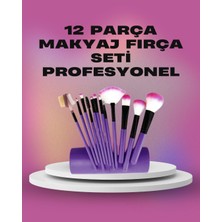 Mossem 12 Parça Yumuşak Kıllı Makyaj Fırçası Seti Yüz ve Göz Makyajına Uygun Profesyonel Kullanım