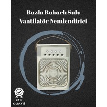 Mossem USB Bağlantılı 3'ü 1 Arada Nemlendirici Mini Klima Fan | 7 Renk Işıklı