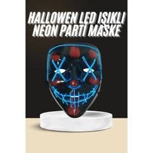 Mossem Işıklı LED Maske Parti Eğlence Maskesi Hallowen Neon Maske