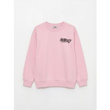 Lc Waikiki Yeni Sezon Bisiklet Yaka Hatsune Miku Baskılı Kız Çocuk Kalın Sweatshirt