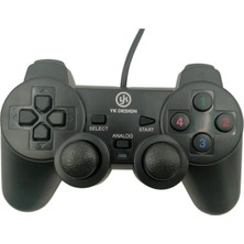 Mossem Çift Titreşimli USB Kablolu Oyun Kolu Pc Uyumlu Vibration Gamepad