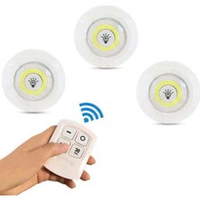Mossem Kablosuz Uzaktan Kumandalı 3lü LED Lamba Seti