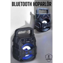 Mossem Taşınabilir Bluetooth Hoparlör LED Işıklı Uzun Pil Ömrü