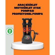 Mossem Ayaklı Bisiklet Pompası Basınç Göstergeli Çok Amaçlı
