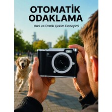 Mossem Otomatik Odaklamalı 4K Dijital Kamera 2.4 Inç Hd Ekran