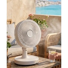 Mossem 2200 Rpm Mini Masaüstü Vantilatör Sessiz ve Güçlü Hava Akışlı Fan
