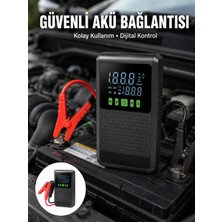 Mossem 12.000 Mah Şarjlı Araç Akü Takviye ve Işıklı Hava Kompresörü Yeni Nesil