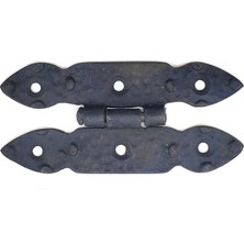 Mossem Antika Tarz Dekoratif Pirinç Düğmeli Menteşe - 117X57 Mm, Oksit