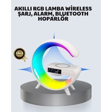 Mossem Başucu Için Tasarlanmış Kablosuz Şarjlı Gece Lambası ve Bluetooth Ses Sistemi