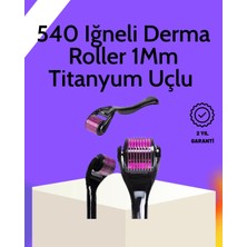 Mossem Evde Güvenli Kullanım Için Titanyum Derma Roller – Siyah Saplı