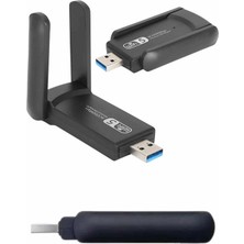 Mossem Wifi Alıcı Dual Band USB 3.0 Adaptör Kablosuz Windows 7/8/10/11