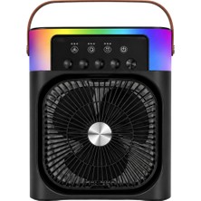Mossem Mini Klima Fan Buharlı Soğutucu Rgb LED Işıklı Taşınabilir Masaüstü Fan