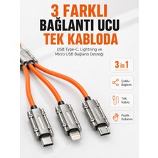 Mossem Çinko Alaşımlı Metal Konnektörlü Dayanıklı 6A Hızlı Şarj Kablosu