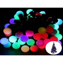 Mossem 5 Metre 28 LED Fişli Rgb Mini Top LED Siyah Kablo