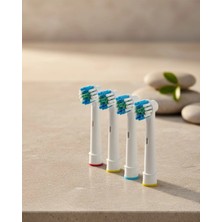 Mossem Renk Halkalı Aile Tipi Diş Fırçası Yedek Başlığı 4’lü Paket