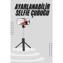 Mossem Tripod Selfie Çubuğu Bluetooth Kumandalı Kablosuz LED Işıklı