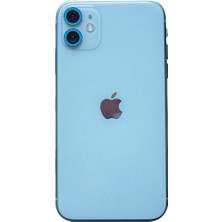 Mossem Iphone 11 Neon Fosforlu Kamera Lens - Mavi