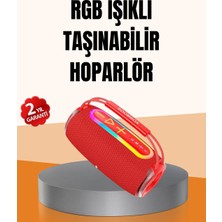 Mossem Ipx6 Su Geçirmez Rgb LED Işıklı Taşınabilir Bluetooth Hoparlör 2400 Mah
