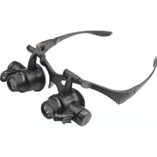 Mossem Gözlük Modeli 10X 15X 20X 25X Lens,2led Işıklı,büyüteç