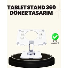 Mossem Ayarlanabilir Şeffaf Tablet Standı Kaymaz Silikon Tabanlı