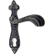 Mossem Antika Tarz Dekoratif Pirinç Mevlana Banyo Kapı Kolu - 228X48 Mm, Oksit
