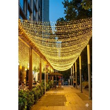 Akbu 200 Ledli Solar Güneş Enerjili LED Işık Peri Işığı , 8 Mod, Su Geçirmez , Balkon Aydınlatma