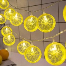 Mossem 2m 10 LED Pilli 2 Kademeli Limon LED Işık MZ-304