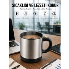 Mossem Yazılı Kupa Kendi Kendini Karıştıran Mikser Kupa Termos Bardak
