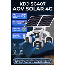 Kadraj 4 Kameralı - 2 Solar Panelli + Yeni Nesil + E- Sim Destekli + 20MP Güvenlik Kamerası  Yapay Zeka Tek