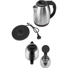 Mossem Elektrikli Paslanmaz Çelik Su Isıtcı Çelik Kettle 1.8 Lt. Uzun Ömürlü