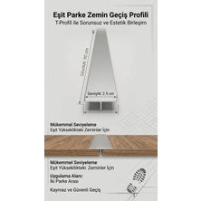 Zirve Alüminyum Kapı Eşik Profili Parke Kapı Altı Çıtası T Model Alüminyum Gri 90CM x 2.5cm x 8mm Özel Ölçü