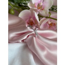 Xuping Jewelry Gümüş Renk Pembe Yuvarlak Zirkon Taşlı Kadın Yüzük