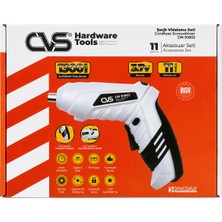 NSE Cvs DN91802 3.7V Şarjlı Tornavida Seti 1300 Mah Type-C Şarjlı 11 Parça Katlanabilir Vidalama Makinesi LED Işıklı