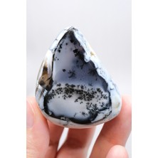 Healcrystal Alkimik Mavi ve Altın Birleşimi: Cilalı Merlinit (Dendritik Opal) Numunesi