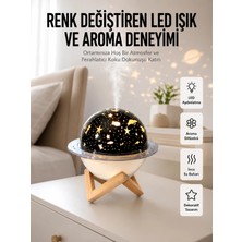 My Best Store Hava Nemlendirici LED Işıklı Gece Lambası Yıldız Görünümlü Renk Değiştiren