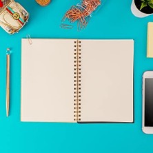 Bg Store Uzaya Yolculuk Tasarımlı Ahşap Kapaklı Defter 48 Yapraktır