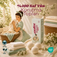 Pakzone %100 Saf Yün Çamaşır Kurutma Topları Doğal Yumuşatıcı Kurutma Makinesi Için 3 Adet