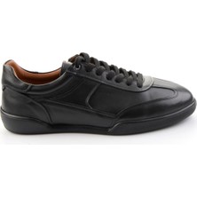 Bambi Siyah Hakiki Deri Erkek Sneaker E01396002403