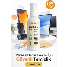 Bg Store Ekran Temizleyici Seti – 125 ml Nazik Sprey & Yumuşacık 30X30 Kaşmir Bez – Tüm Ekranlar Için Parlak Çözüm
