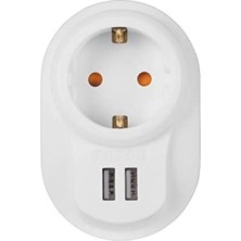 Bg Store Nilson Tekli Akım Korumalı Priz 2'li USB Hızlı Şarj