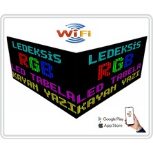 Ledeksis 16X32CM Rgb Çift Taraflı  Kayan Yazı Ledtabela Wifi(Telefondan Yazılar Değiştirilebilir)