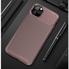 Voyo Apple iPhone 11 Pro Max Kılıf Karbon Koruyucu Yumuşak Silikon Nero Kapak