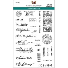Bg Store Spellbinders Sign Here By Cathe Holden Şeffaf Damga Seti