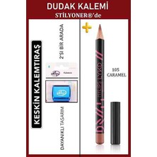 LYKD 105 Caramel Dudak Kalemi & Asortili Makyaj Kalemtıraşı 2'li Set
