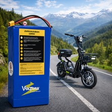 Volta VSM Uyumlu LiFePO4 Smart Bluetooth'lu Batarya (Daha Uzun Menzil, Stabil güç, 10 yıl ömür) +Aktif Balans Özellikli