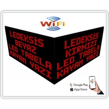 Ledeksis 16X32CM Çift Taraflı LED Tabela Kayan Yazı Wifi (Telefondanyazılardeğiştirilebilir)