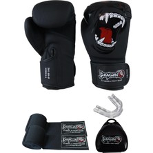 Dragondo Gorilla Kick Boks Eldiveni Boks Eldiveni Muay Thai Boks Eldiveni Antrenman Müsabaka Eldiveni ve 3.5 mt Bandajı ve Profesyonel Dişlik 3 Lüset