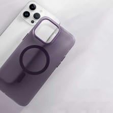 Voyo Apple iPhone 14 Pro Max Magsafe Özellikli Şeffaf Buzlu Kapak Kılıf